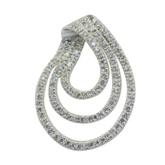 Nova White Luxurious Statement Pendant White CZ White White