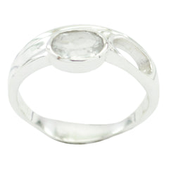Ellie White Stone Party Ring for Stylish Occasions Crystal Quartz White