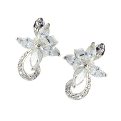 Layla White Stud Earrings for Everyday Glam
