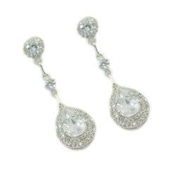 Riya White Stud Earrings for Women - Elegant Sparkle