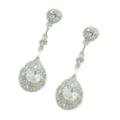 Riya White Stud Earrings for Women - Elegant Sparkle