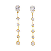 Dewi White Stud Earrings for Glamorous Everyday Style White CZ White Stud