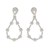Andrea White Stud Earrings India - Elegant Fashion Jewelry Cubic Zirconia White Stud