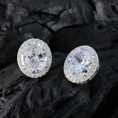 Grace White Stud Earrings for Everyday Elegance