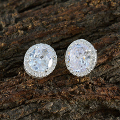 Grace White Stud Earrings for Everyday Elegance