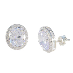Grace White Stud Earrings for Everyday Elegance