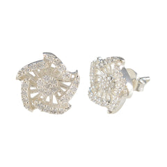 Micaela White Stud Earrings for Everyday Glam