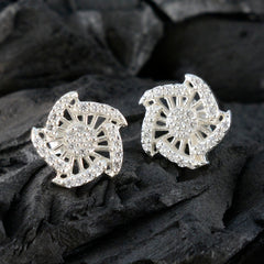 Micaela White Stud Earrings for Everyday Glam