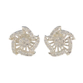 Micaela White Stud Earrings for Everyday Glam Cubic Zirconia White Stud