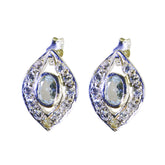 Xiu Blue Stud Earrings for Everyday Glam Blue Topaz Blue Stud