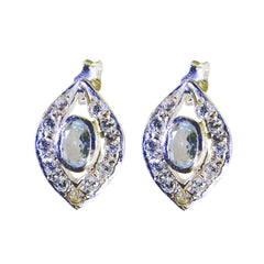 Xiu Blue Stud Earrings for Everyday Glam Blue Topaz Blue Stud