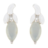 Yasmin Aqua Stud Earrings for Everyday Glam Aqua Chalcedony Green Stud