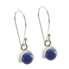 Yasmin Blue Solitaire Earrings - Elegant Gemstone Style