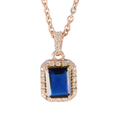 Yasmin Blue Statement Pendant for Bold Fashion Blue Sapphire Blue Blue