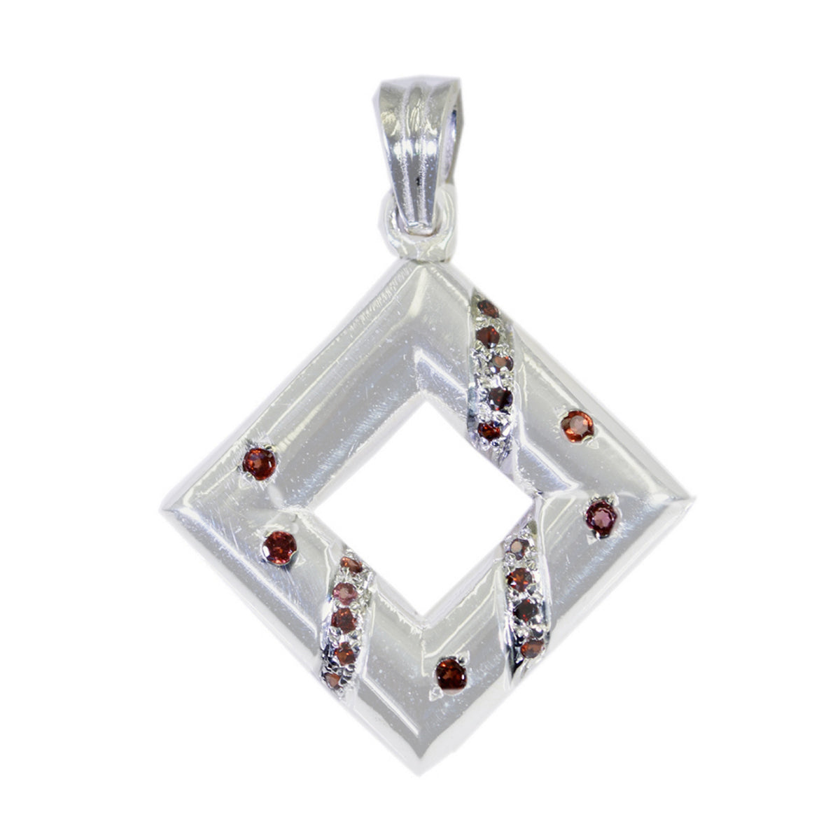 Yasmin Love Pendant - Stylish Gemstone Jewellery Garnet Red Red