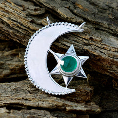 Yasmine Blue Pendant with Moon and Star Design