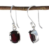 Yasmine Red Dangle Earrings for Glamorous Style Garnet Red Dangle