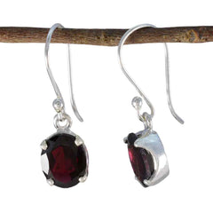 Yasmine Red Dangle Earrings for Glamorous Style Garnet Red Dangle