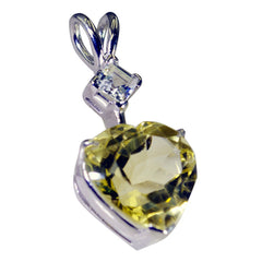 Yasmine Yellow Gemstone Pendant - Elegant Heart Design