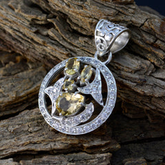 Pauline Yellow Armor Pendant - Stylish Silver Jewelry