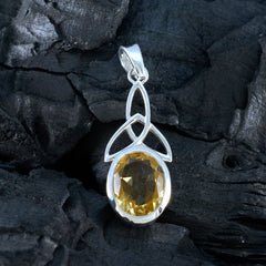 Yuna Yellow Claddagh Pendant with Citrine Gemstone