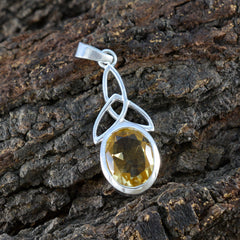 Yuna Yellow Claddagh Pendant with Citrine Gemstone