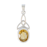 Yuna Yellow Claddagh Pendant with Citrine Gemstone Citrine Yellow Yellow