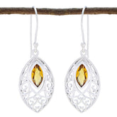 Laura Yellow Dainty Dangle Earrings for Everyday Glam Citrine Yellow Dangle