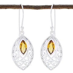 Laura Yellow Dainty Dangle Earrings for Everyday Glam Citrine Yellow Dangle