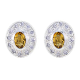 Daniela Yellow Dainty Stud Earrings for Everyday Glam Citrine Yellow Stud