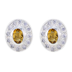 Daniela Yellow Dainty Stud Earrings for Everyday Glam Citrine Yellow Stud