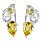 Camila Yellow Dainty Stud Earrings for Everyday Glam Citrine Yellow Stud