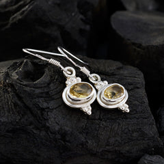 Emily Yellow Dangle Earrings India - Elegant Stone Design