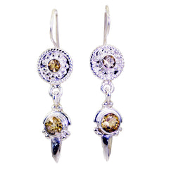 Elena Yellow Dangle Earrings India for Everyday Glam Citrine Yellow Dangle