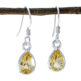 Hannah Yellow Dangle Earrings India - Stylish Fashion Jewelry Citrine Yellow Dangle