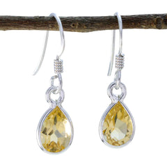 Hannah Yellow Dangle Earrings India - Stylish Fashion Jewelry Citrine Yellow Dangle