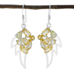Victoria Yellow Dangle Earrings Online - Stylish & Chic Citrine Yellow Dangle