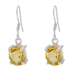 Eva Yellow Dangle Earrings for Everyday Glam Citrine Yellow Dangle
