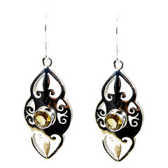 Kennedy Yellow Dangle Earrings with Gemstone Accent