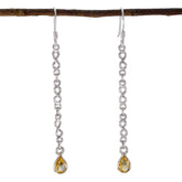 Paula Yellow Dangle Earrings for Everyday Glam Citrine Yellow Dangle