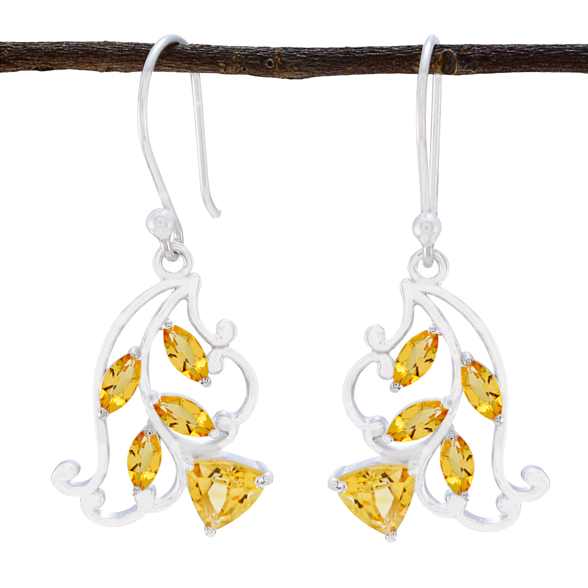 Isabelle Yellow Dangle Earrings for Chic Style Citrine Yellow Dangle
