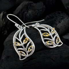 Josephine Yellow Dangle Earrings with Elegant Design