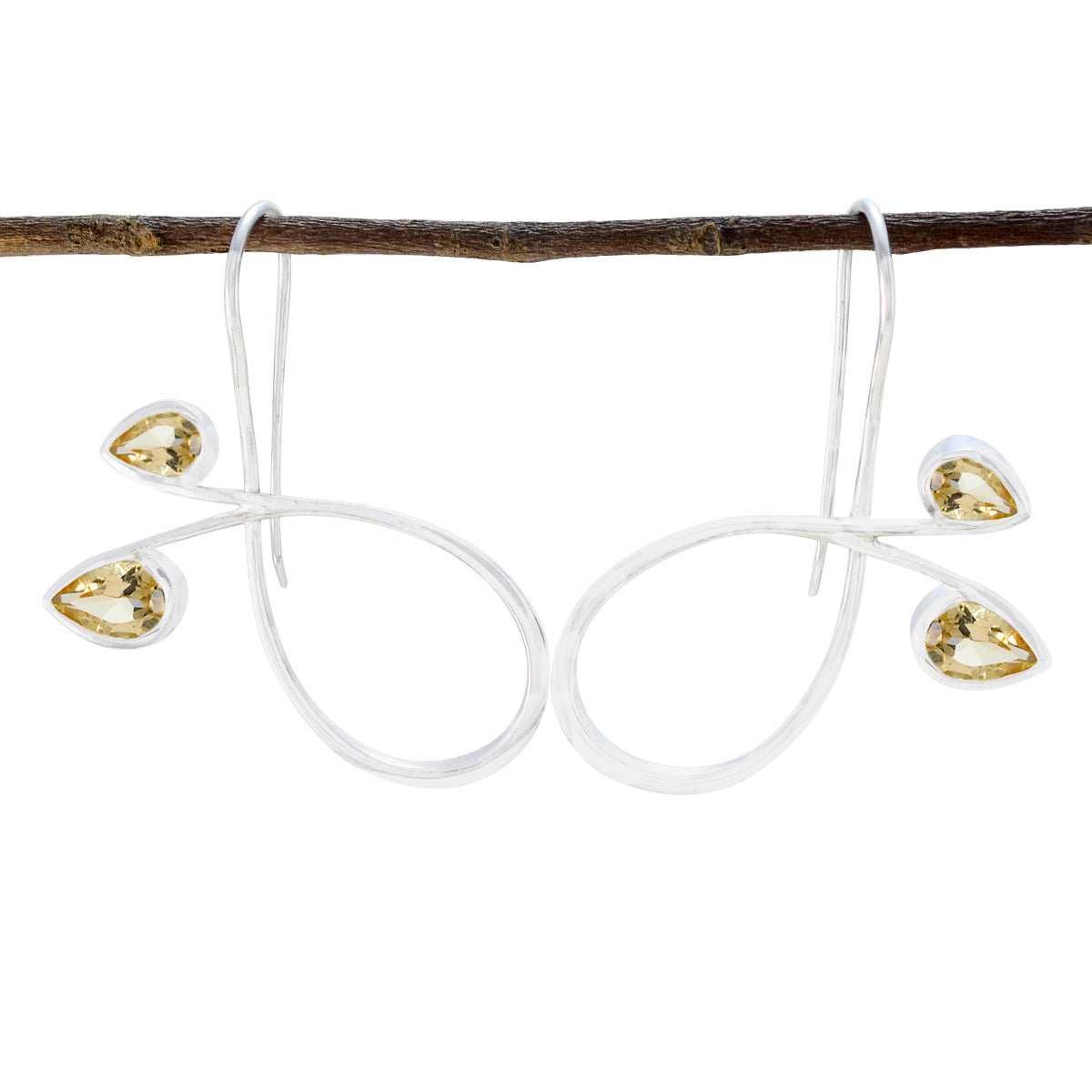 Zoey Yellow Dangle Earrings - Stylish Statement Pieces Citrine Yellow Dangle