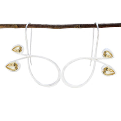 Zoey Yellow Dangle Earrings - Stylish Statement Pieces Citrine Yellow Dangle