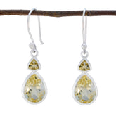 Andrea Yellow Dangle Earrings for Everyday Glam Citrine Yellow Dangle