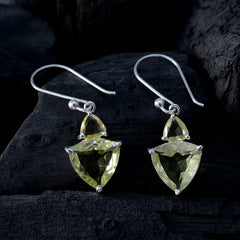 Aiko Yellow Dangle Earrings with Gemstone Accent