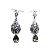 Isla Yellow Featherlight Dangle Earrings for Stylish Looks Lemon Quartz Yellow Dangle