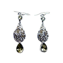 Isla Yellow Featherlight Dangle Earrings for Stylish Looks Lemon Quartz Yellow Dangle