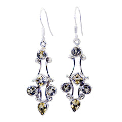 Zoe Yellow Featherlight Dangle Earrings for Stylish Vibes Citrine Yellow Dangle