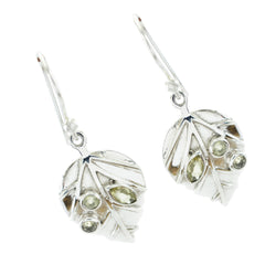 Ivy Yellow Featherlight Earrings with Leaf Design